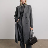 Cosette Oversized Wool Coat in Grey