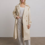 Philippe Trench Coat in Butter Yellow