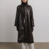 Ciel Faux Leather Coat in Fondant