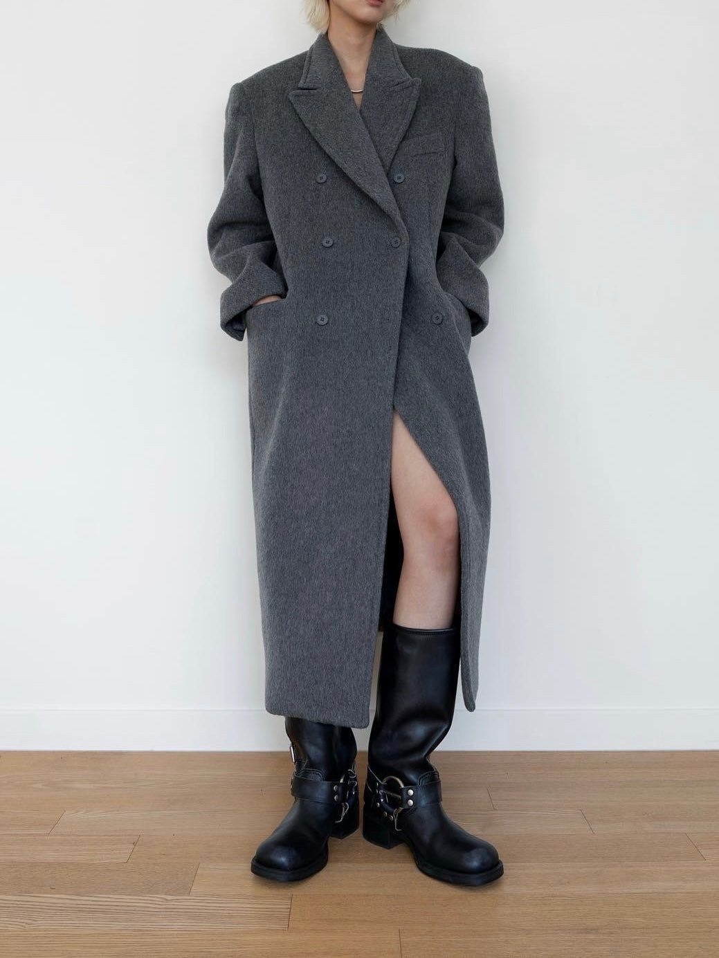 grey wool dress coat Gray Wool Princess Coat,fall Winter Wool Swing Coat,pearl Buttons Elegant Coat,vintage Long Wool Coat,handmade Coat