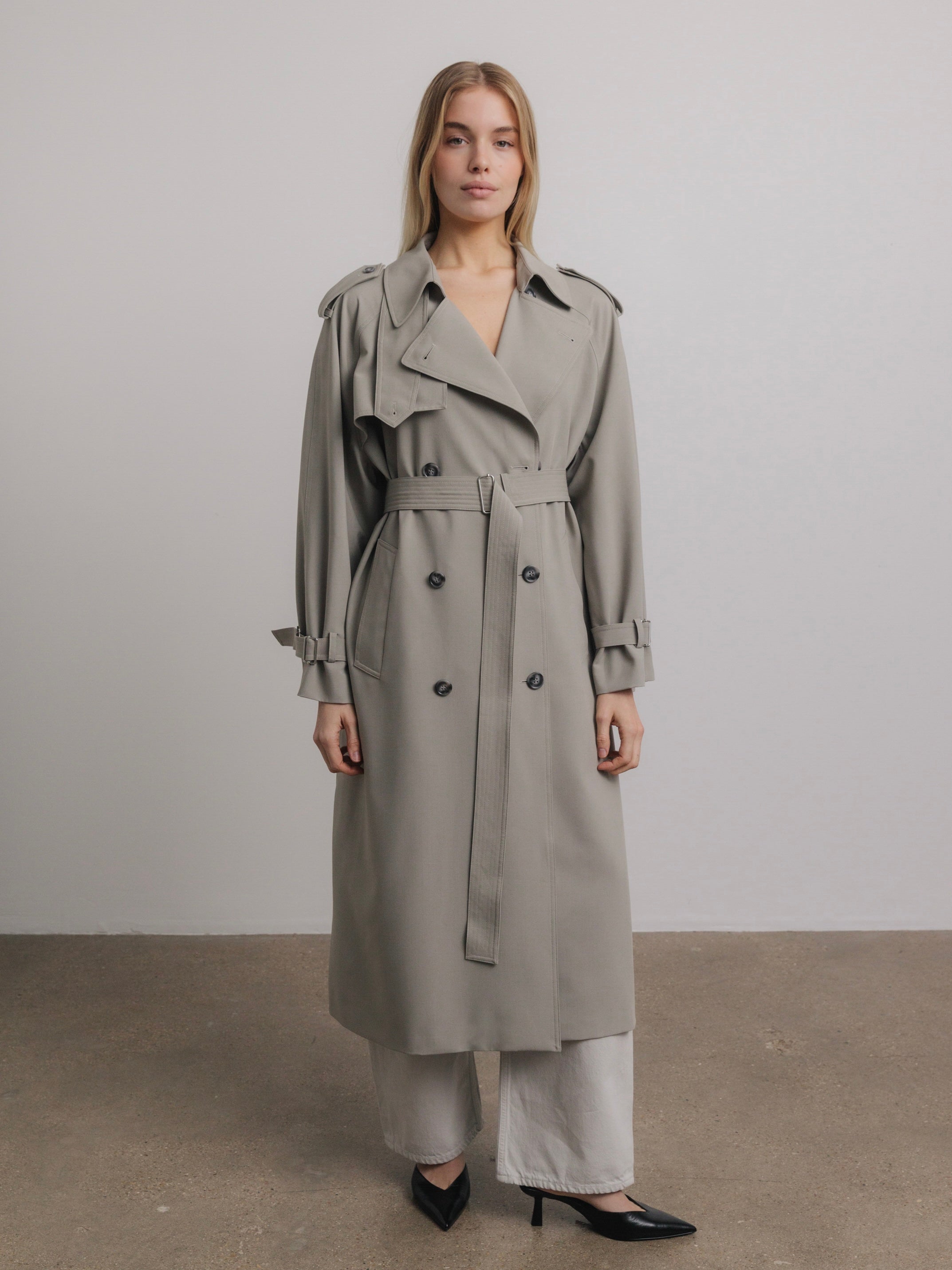 Grey Duster Coat Ireland Penelope Trench Coat In Grey – SAISON