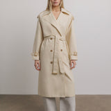 Philippe Trench Coat in Butter Yellow