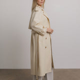 Philippe Trench Coat in Butter Yellow