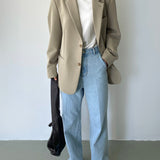 Aman Blazer in Light Khaki