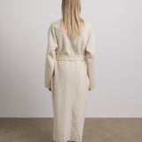 Eloise Wool Scarf Coat in Ivory