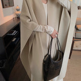 Maren Wool Cape in Ecru