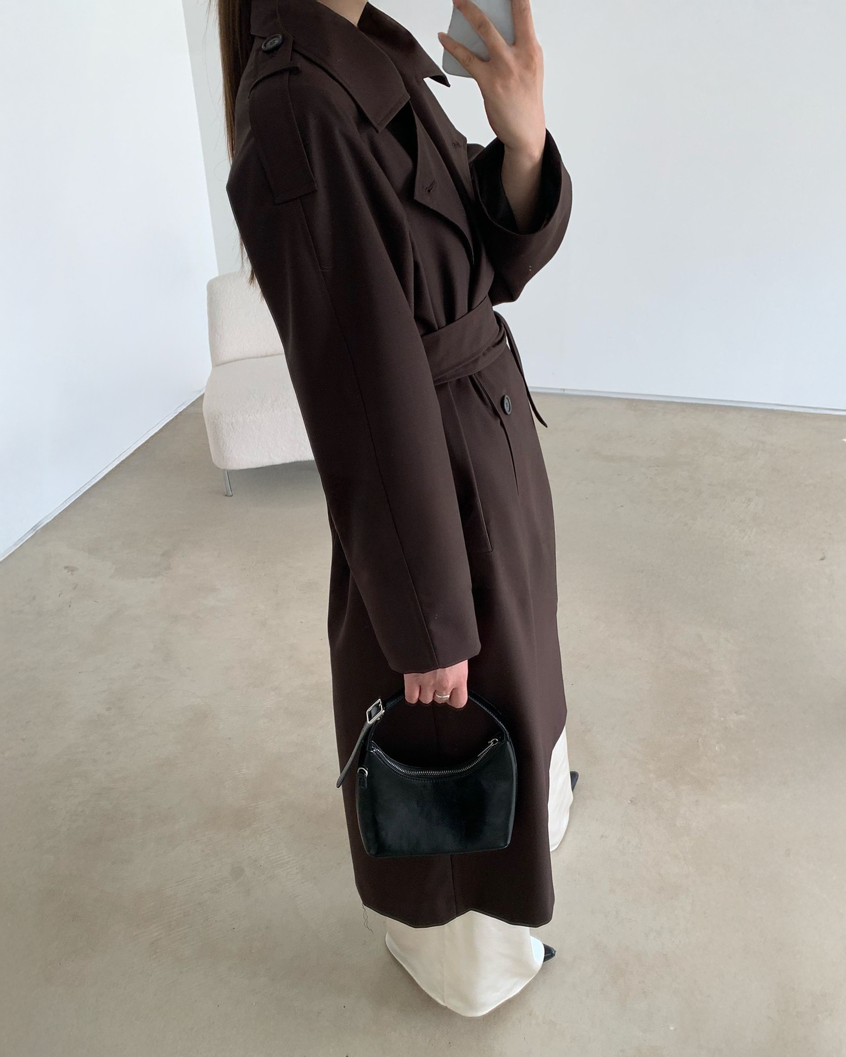 Harriet Trench Coat in Espresso