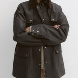 Harlow Barn Jacket in Charcoal