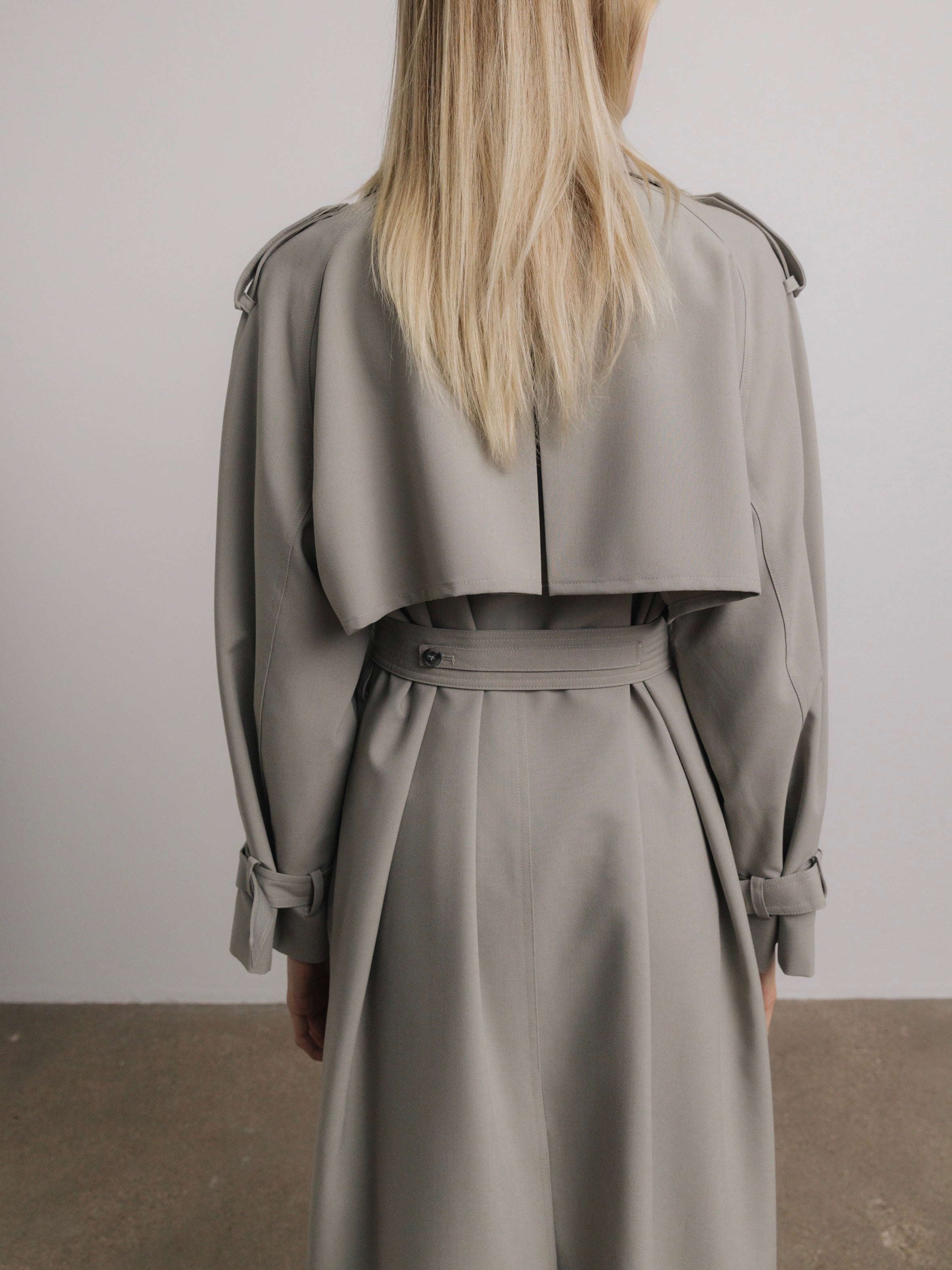 Penelope Trench Coat in Grey