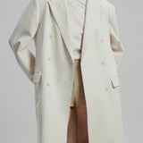 Gemma Double Breasted Coat in Eggshell