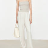 Constance Bias Crepe Pant in Ivory