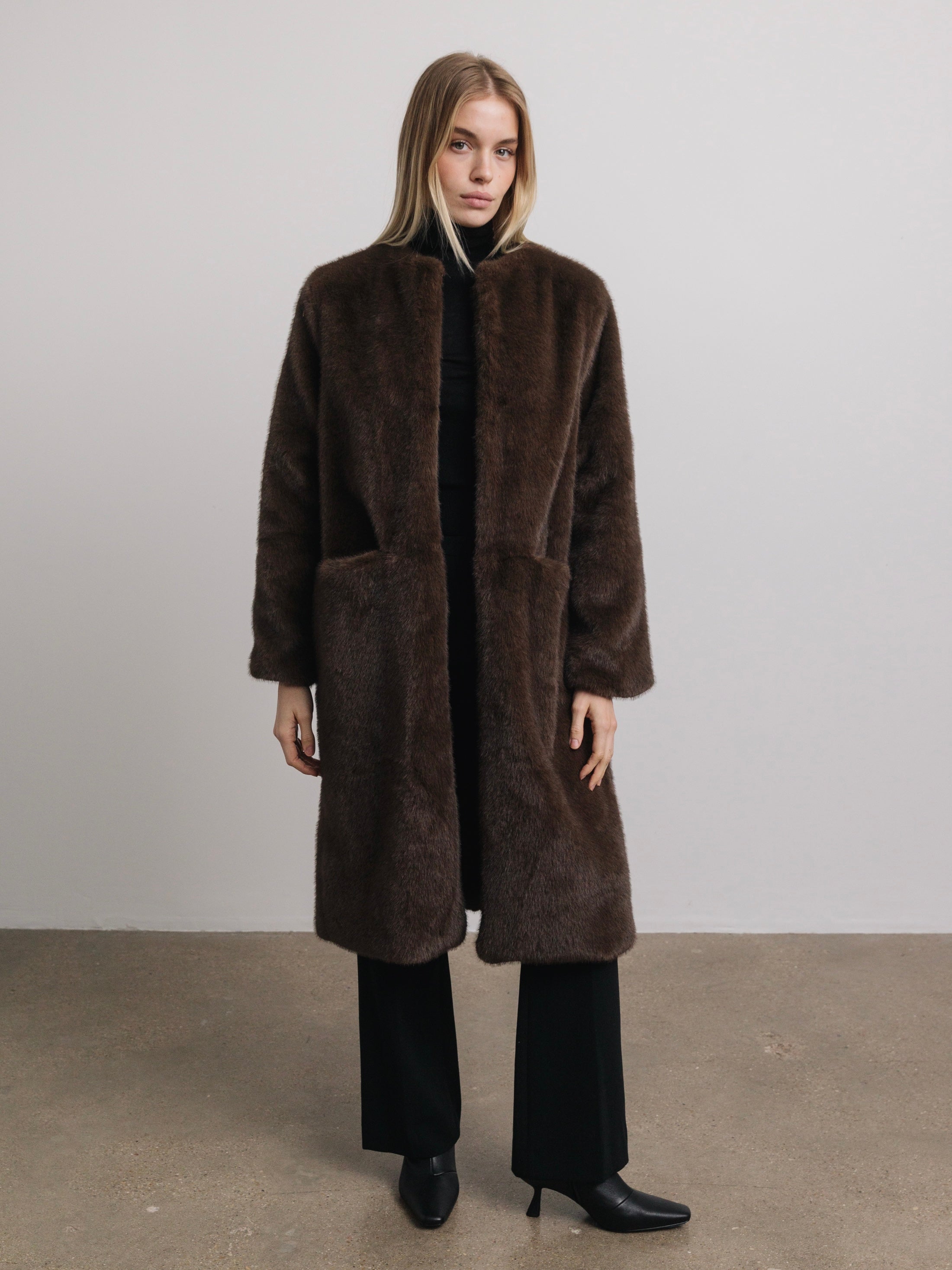 Harper Mink Faux Fur Coat