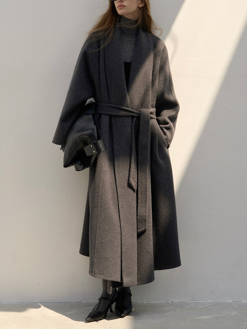 Willa Wool Coat in Charcoal