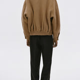 Kaia Wool Bomber Jacket in Camel