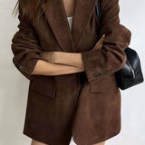 Rhone Faux Suede Jacket in Coffee