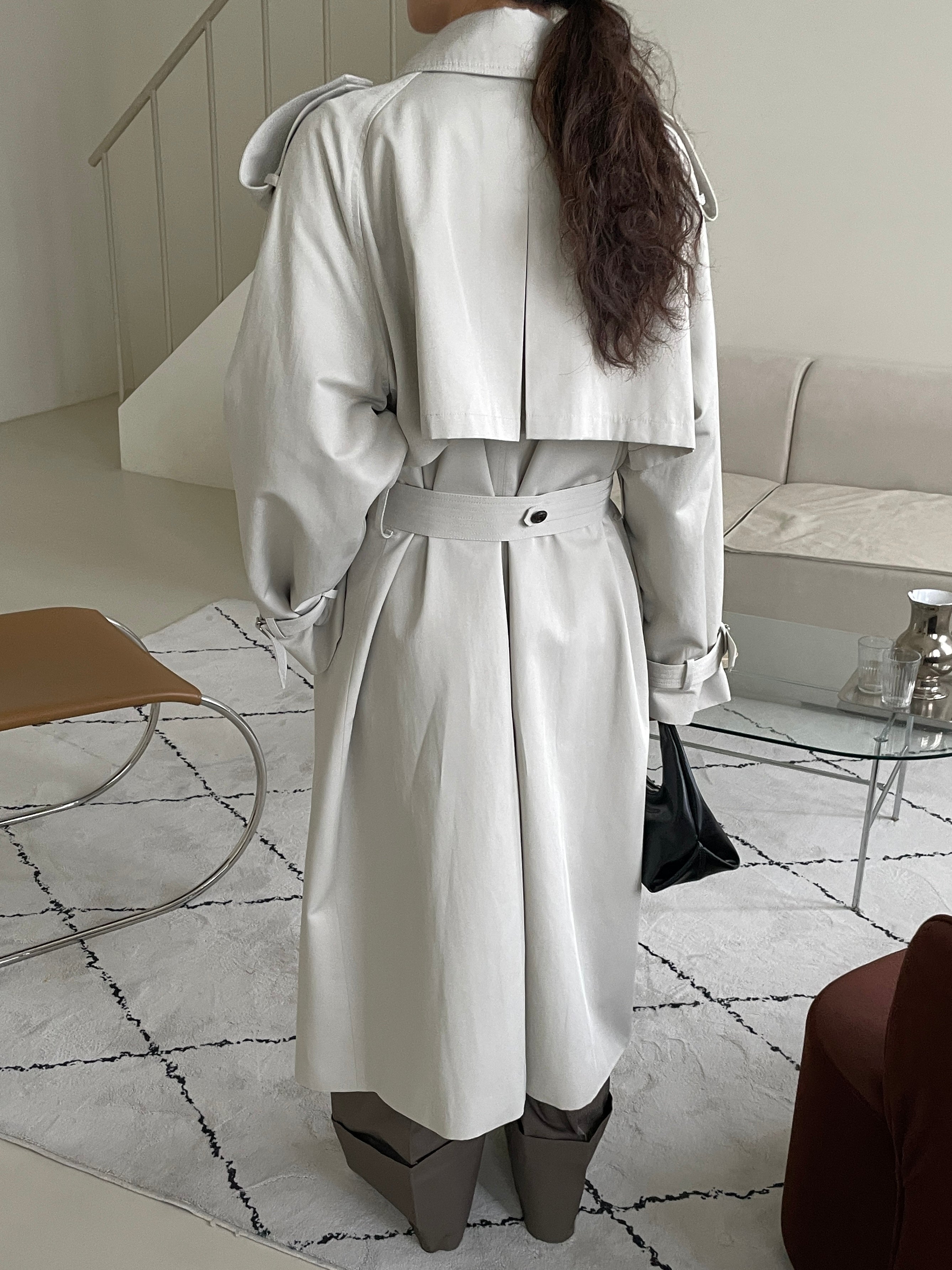 Sloane Trench Coat in Stone