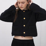 Dani Wool Cardigan Jacket in Black