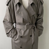Sloane Trench Coat in Pewter