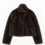 Celeste Faux Fur Jacket in Mocha