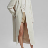 Gemma Double Breasted Coat in Eggshell