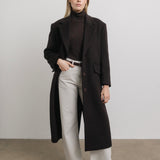 Thea Wool Coat in Chocolate