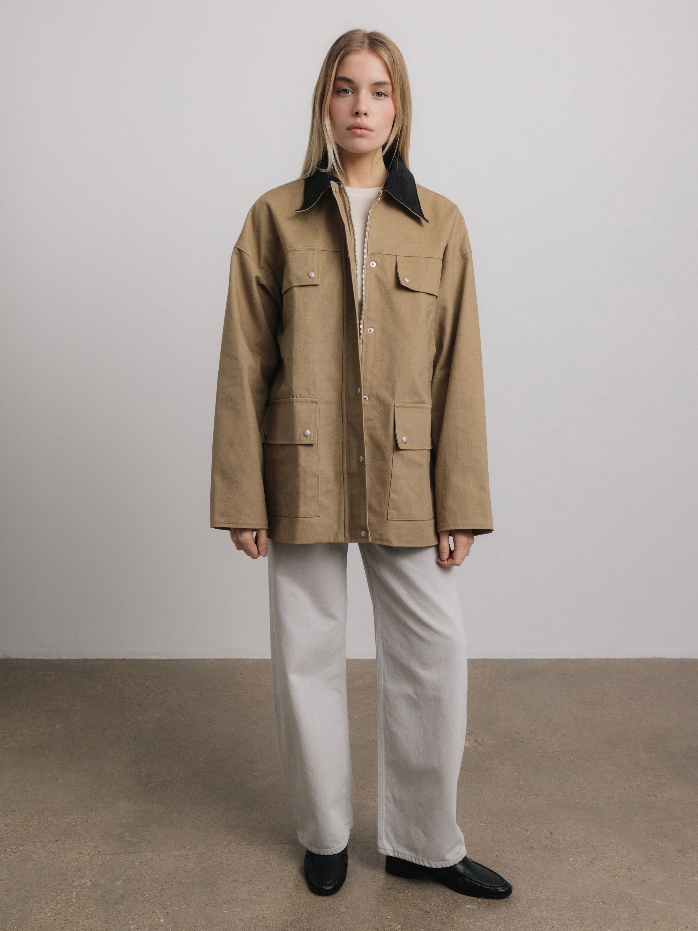 Harlow Barn Jacket in Beige