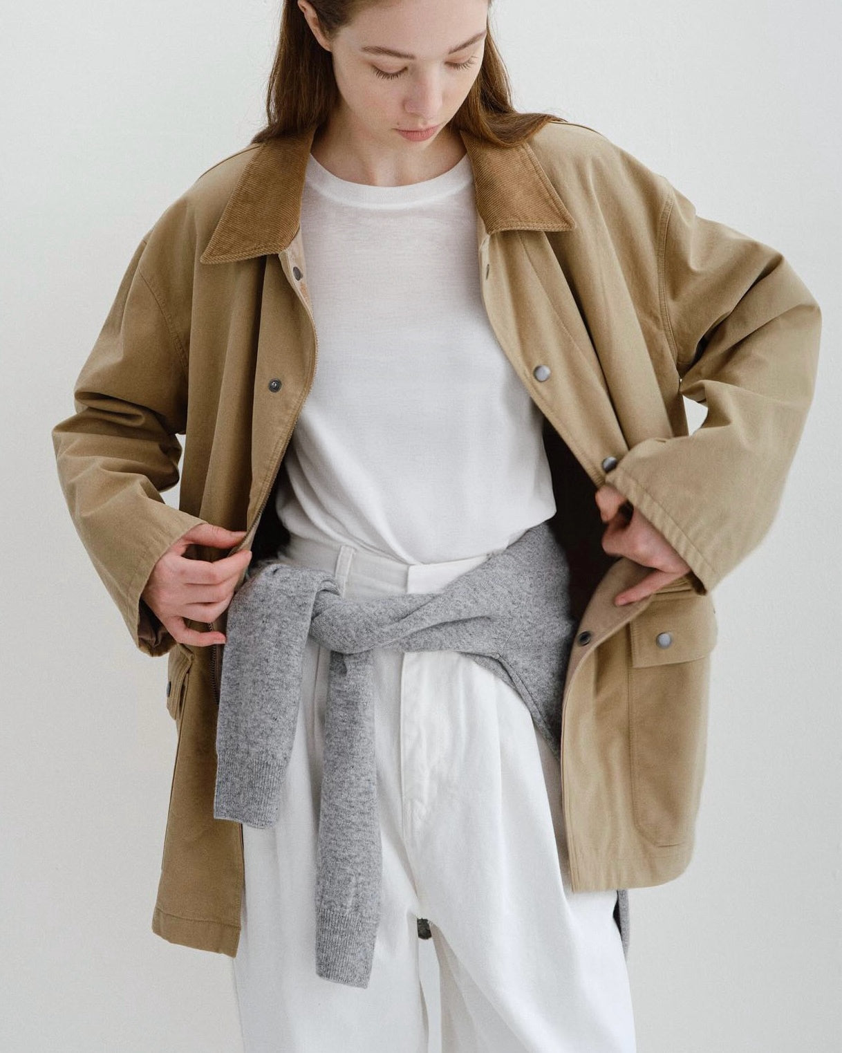 Jodie Barn Jacket in Beige