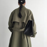 Faye Trench Coat in Green