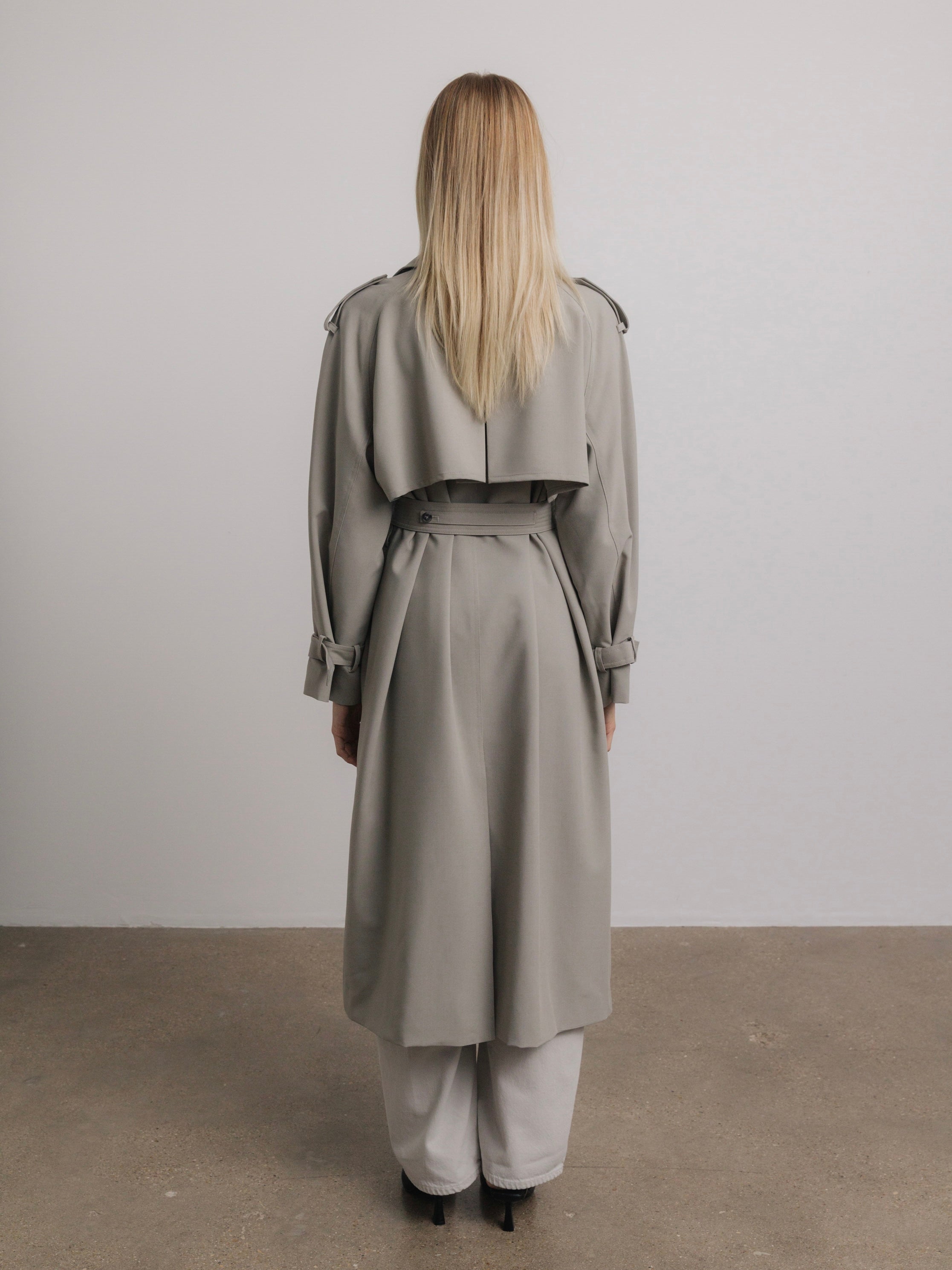 Penelope Trench Coat in Grey