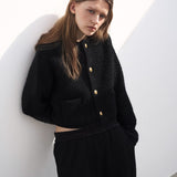 Dani Wool Cardigan Jacket in Black