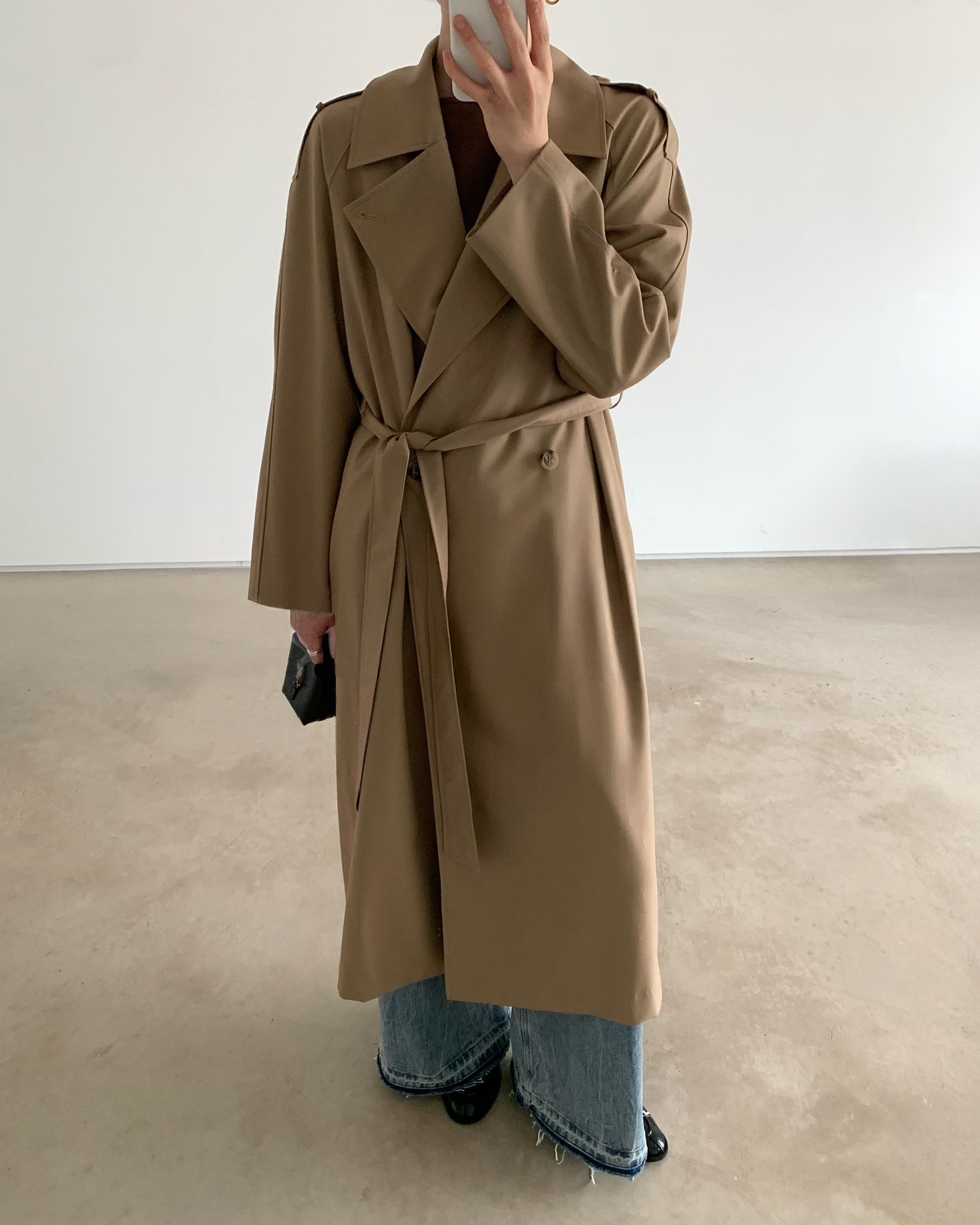 Harriet Trench Coat in Dark Beige