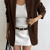 Rhone Faux Suede Jacket in Coffee