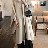 Maren Wool Cape in Ecru