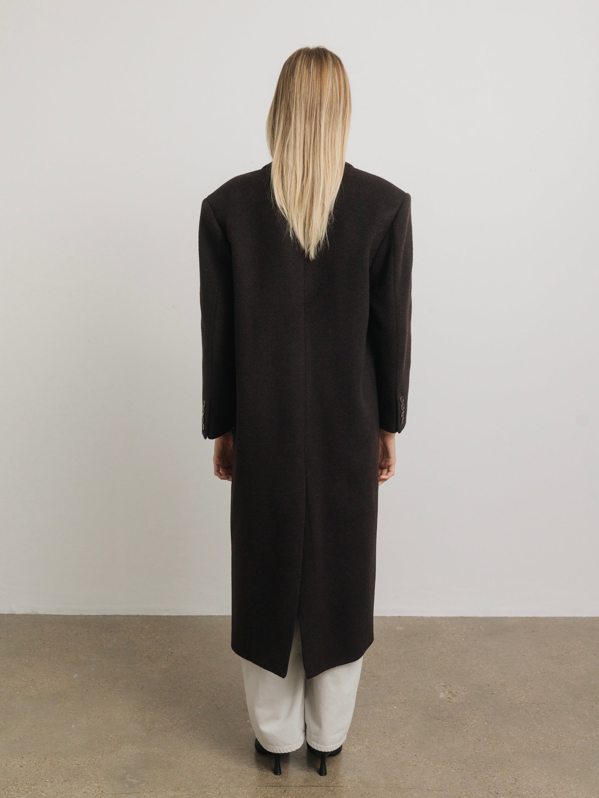 Thea Wool Coat in Chocolate