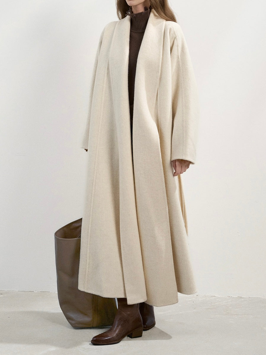 Willa Wool Coat in Ivory