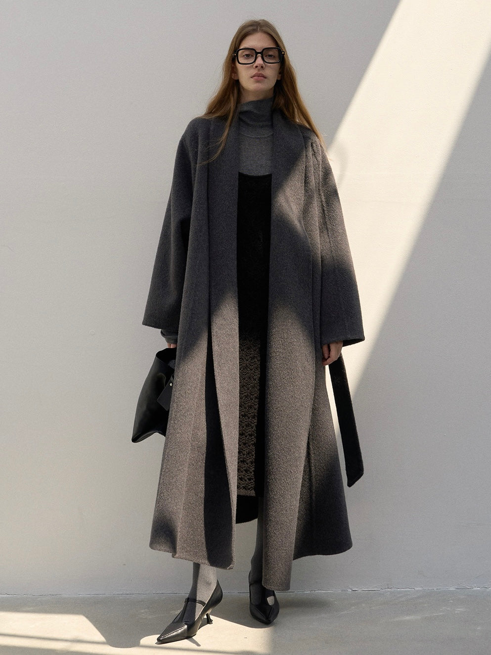 Willa Wool Coat in Charcoal