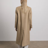 Cosette Oversized Wool Coat in Sand