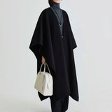 Maren Wool Cape in Black