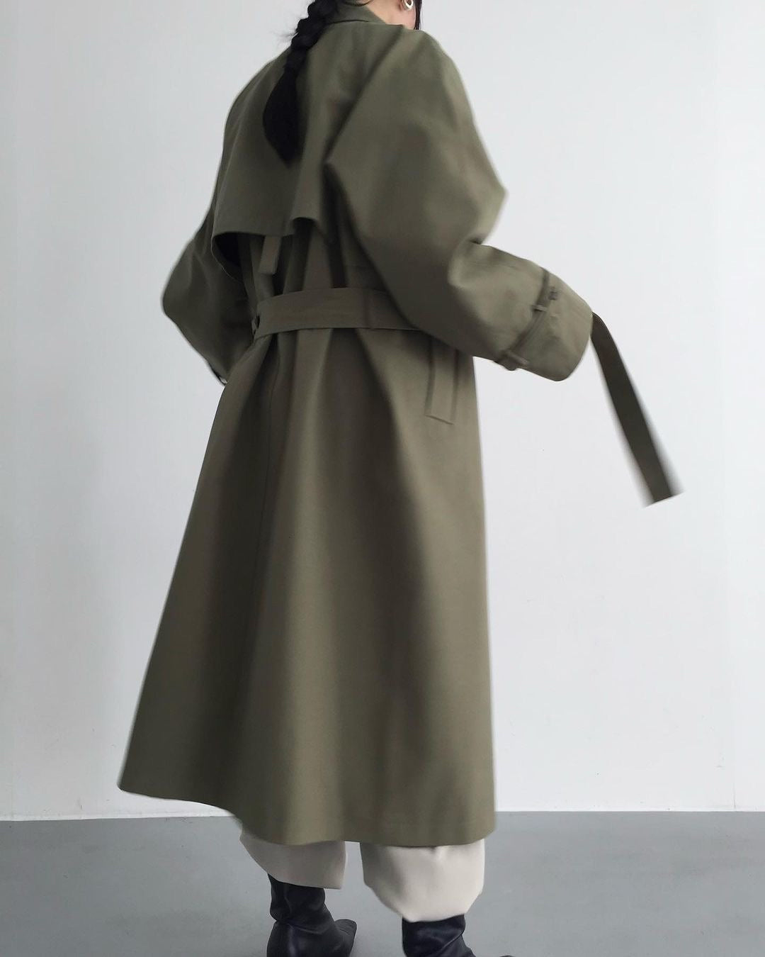 Faye Trench Coat in Green