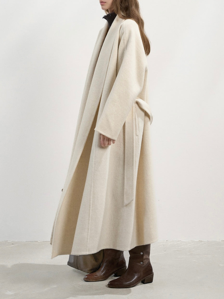 Willa Wool Coat in Ivory