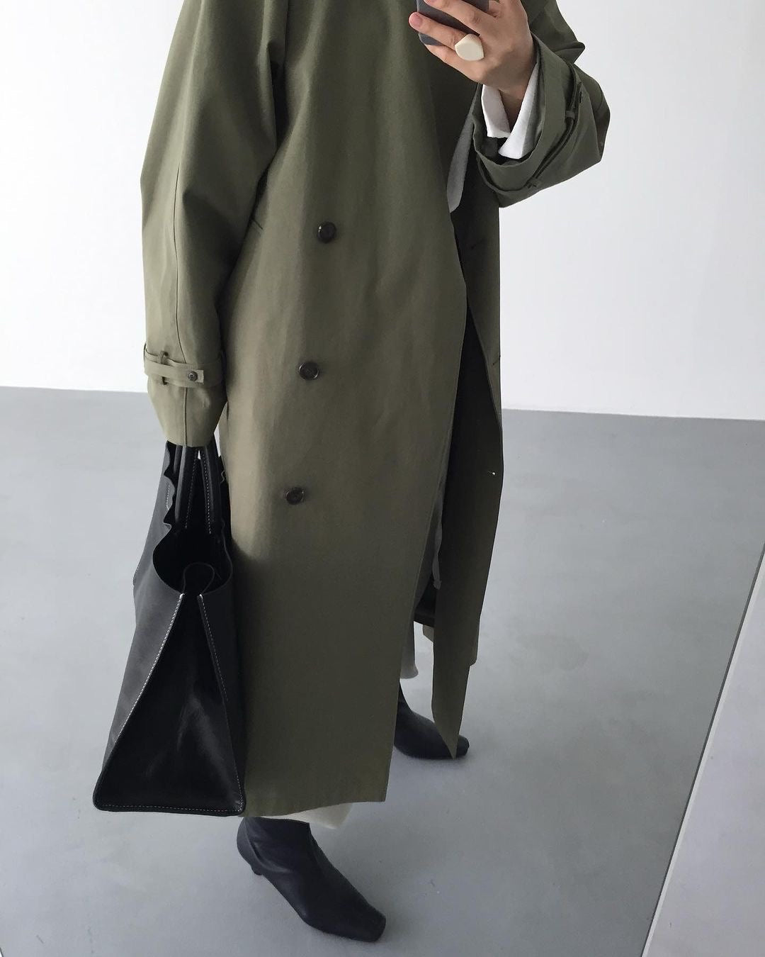 Faye Trench Coat in Green