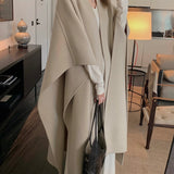 Maren Wool Cape in Ecru