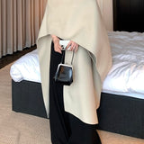 Maren Wool Cape in Ecru