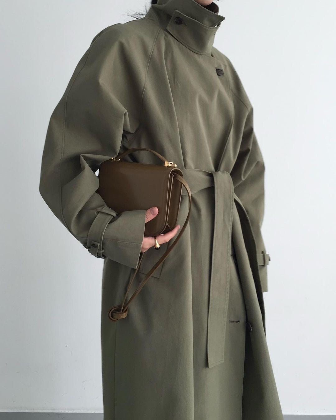 Faye Trench Coat in Green