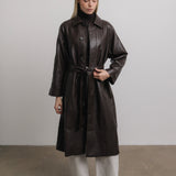 Ciel Faux Leather Coat in Fondant