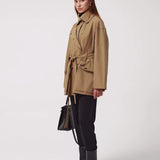Zahra Belted Utility Jacket in Tan