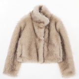 Celeste Faux Fur Jacket in Natural