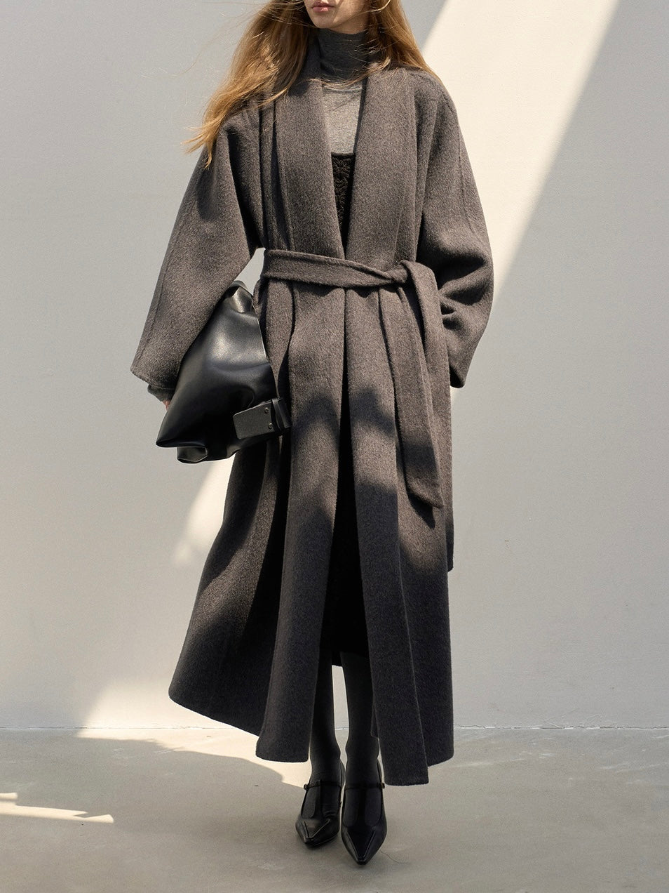 Willa Wool Coat in Charcoal