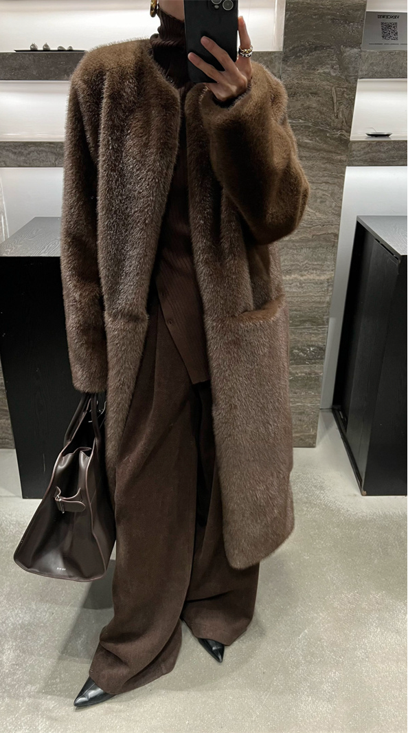 Harper Mink Faux Fur Coat