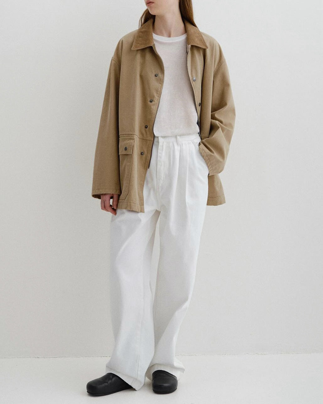 Jodie Barn Jacket in Beige – SAISON
